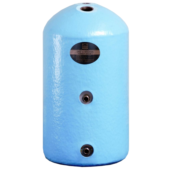 Telford 1200 x 450 Twin Coil Vented Copper Cylinder